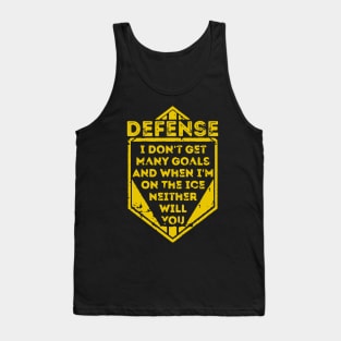 Kids Ice Hockey Funny Defense Tank Top